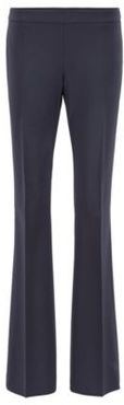 HUGO BOSS - Boot Leg Pants In Italian Stretch Virgin Wool - Dark Blue