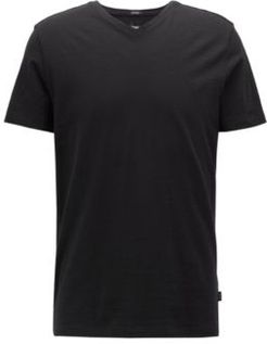 HUGO BOSS - Regular Fit T Shirt In Mercerized Cotton - Black