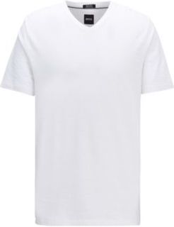 HUGO BOSS - Regular Fit T Shirt In Mercerized Cotton - White