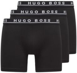 HUGO BOSS - Triple Pack Of Boxer Briefs In Stretch Cotton - Black