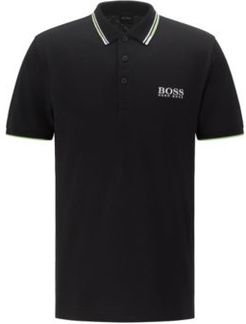 HUGO BOSS - Regular Fit Piqu Polo Shirt With Quick Dry Technology - Black