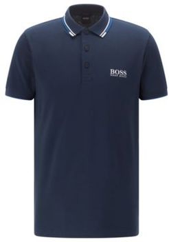 HUGO BOSS - Regular Fit Piqu Polo Shirt With Quick Dry Technology - Dark Blue