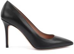 HUGO BOSS - Pointed Toe Court Shoes In Italian Leather - Black