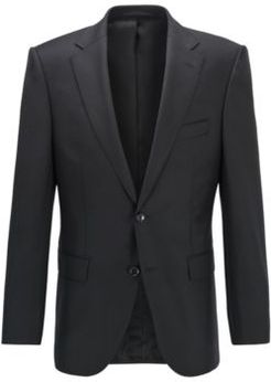 HUGO BOSS - Virgin Wool Jacket In A Regular Fit - Black