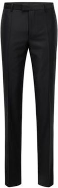 HUGO BOSS - Regular Fit Formal Pants In Virgin Wool - Black