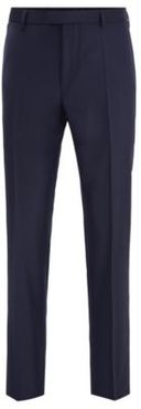 HUGO BOSS - Regular Fit Formal Pants In Virgin Wool - Dark Blue
