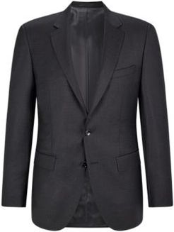 HUGO BOSS - Slim Fit Tailored Jacket In Mid Weight Virgin Wool - Light Grey