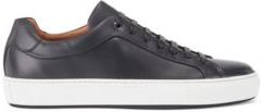 HUGO BOSS - Low Top Trainers In Burnished Calf Leather - Black