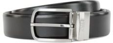 HUGO BOSS - Reversible Belt In Smooth Leather With Rounded Buckle - Black