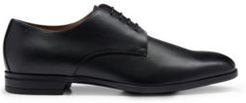 HUGO BOSS - Italian Made Derby Shoes In Embossed Calf Leather - Black