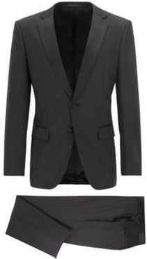 HUGO BOSS - Slim Fit Tuxedo In Virgin Wool With Silk Trims - Black