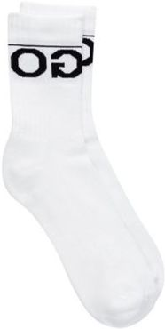 BOSS - Two Pack Of Knitted Ankle Socks With Reverse Logo - White