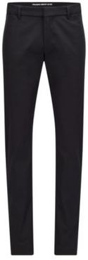 HUGO BOSS - Slim Fit Pants In A Cotton Blend With Taped Pockets - Black