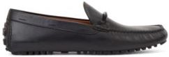 HUGO BOSS - Driver Sole Moccasins In Leather With Colored Metal Hardware - Black