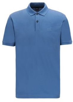 HUGO BOSS - Regular Fit Polo Shirt In Pima Cotton Piqu - Light Blue