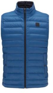 HUGO BOSS - Packable Down Gilet In Water Repellent Fabric - Dark Blue