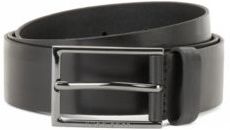 HUGO BOSS - Italian Made Belt In Vegetable Tanned Leather - Black