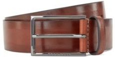 HUGO BOSS - Italian Made Belt In Vegetable Tanned Leather - Brown