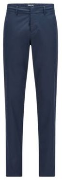 HUGO BOSS - Slim Fit Pants In Water Repellent Technical Twill - Dark Blue