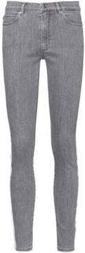BOSS - Lou Skinny Fit Cropped Jeans In Light Gray Stretch Denim - Grey