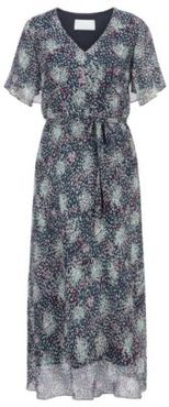 HUGO BOSS - Kimono Sleeve Midi Dress In Printed Silk Chiffon - Patterned