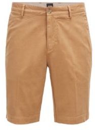 HUGO BOSS - Slim Fit Shorts In Stretch Cotton With French Pocket - Beige