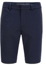 HUGO BOSS - Slim Fit Shorts In Stretch Jersey With Belt Loops - Dark Blue