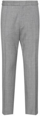 BOSS - Extra Slim Fit Pants In A Traceable Wool Blend - Light Grey