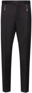 BOSS - Zip Detail Pants In Virgin Wool Twill - Black