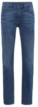 HUGO BOSS - Slim Fit Jeans In Lightweight Italian Stretch Denim - Blue