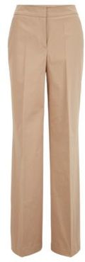 HUGO BOSS - Relaxed Fit Pants In Washed Stretch Cotton - Beige