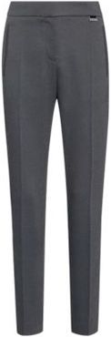 BOSS - Micro Patterned Relaxed Fit Cigarette Pants With Hardware Trim - Black