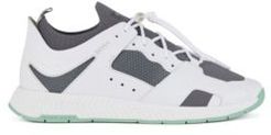 HUGO BOSS - Hiking Inspired Sneakers With Leather Facings - White