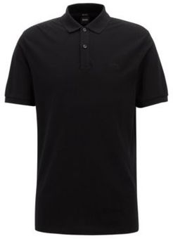 HUGO BOSS - Regular Fit Polo Shirt In Pima Cotton Piqu - Black