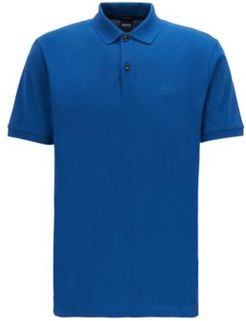 HUGO BOSS - Regular Fit Polo Shirt In Pima Cotton Piqu - Blue
