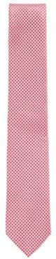 HUGO BOSS - Silk Blend Tie With Jacquard Micro Pattern - Dark pink