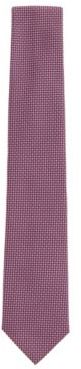 HUGO BOSS - Italian Made Tie In A Micro Patterned Silk Blend - Dark pink