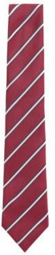 HUGO BOSS - Handmade Tie In Diagonal Stripe Silk Jacquard - Purple
