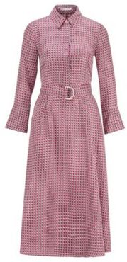 HUGO BOSS - Shirt Dress In Pure Silk With New Season Print - Patterned