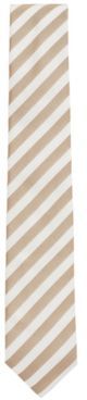 HUGO BOSS - Block Stripe Tie In Silk Jacquard - Light Beige