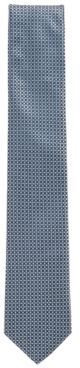 HUGO BOSS - Micro Pattern Tie In Silk Jacquard - Turquoise