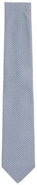 HUGO BOSS - Italian Made Tie In Micro Patterned Silk Jacquard - Dark Blue