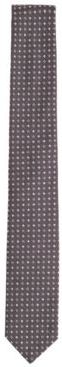 HUGO BOSS - Patterned Tie In Silk Jacquard - Grey