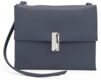 HUGO BOSS - Cross Body Bag In Coated Leather With Pyramid Hardware - Dark Blue
