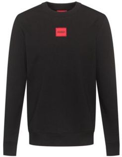 BOSS - Crew Neck Sweatshirt In French Terry With Logo Label - Black