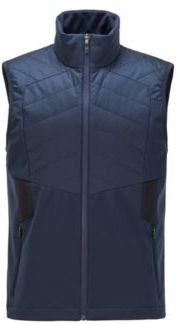 HUGO BOSS - Water Repellent Gilet With Padding And Reflective Details - Dark Blue