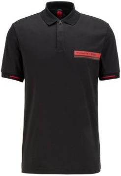 HUGO BOSS - Slim Fit Polo Shirt In Mercerized Cotton - Black