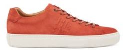 HUGO BOSS - Monogram Trainers In Italian Suede - Brown