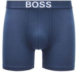 HUGO BOSS - Single Jersey Boxer Briefs With Logo Waistband - Dark Blue