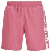 HUGO BOSS - Logo Print Swim Shorts In Recycled Fabric - Pink